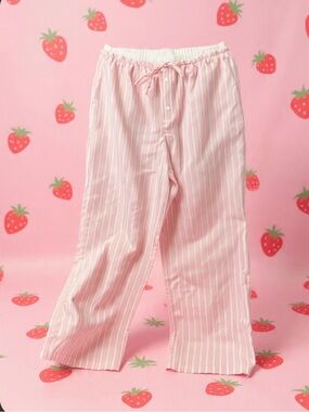 🍓Pink and White Striped Lounge Pants🍓